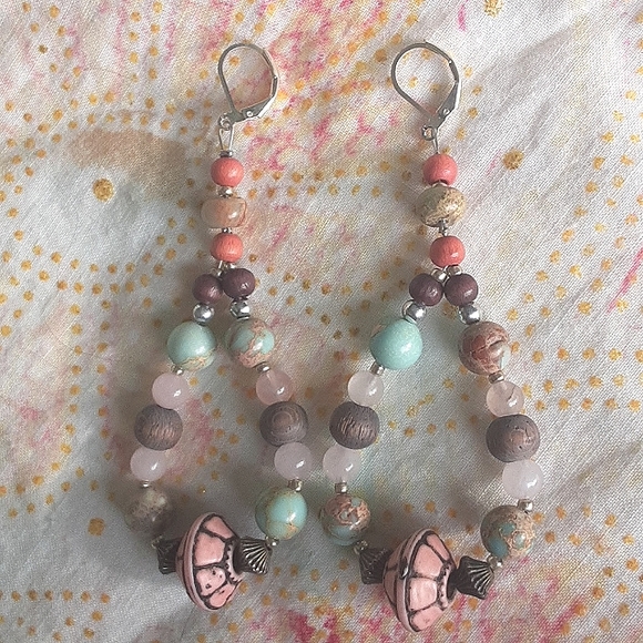 ❤ Artisan Made Jasper Gypsy earrings - Picture 2 of 6